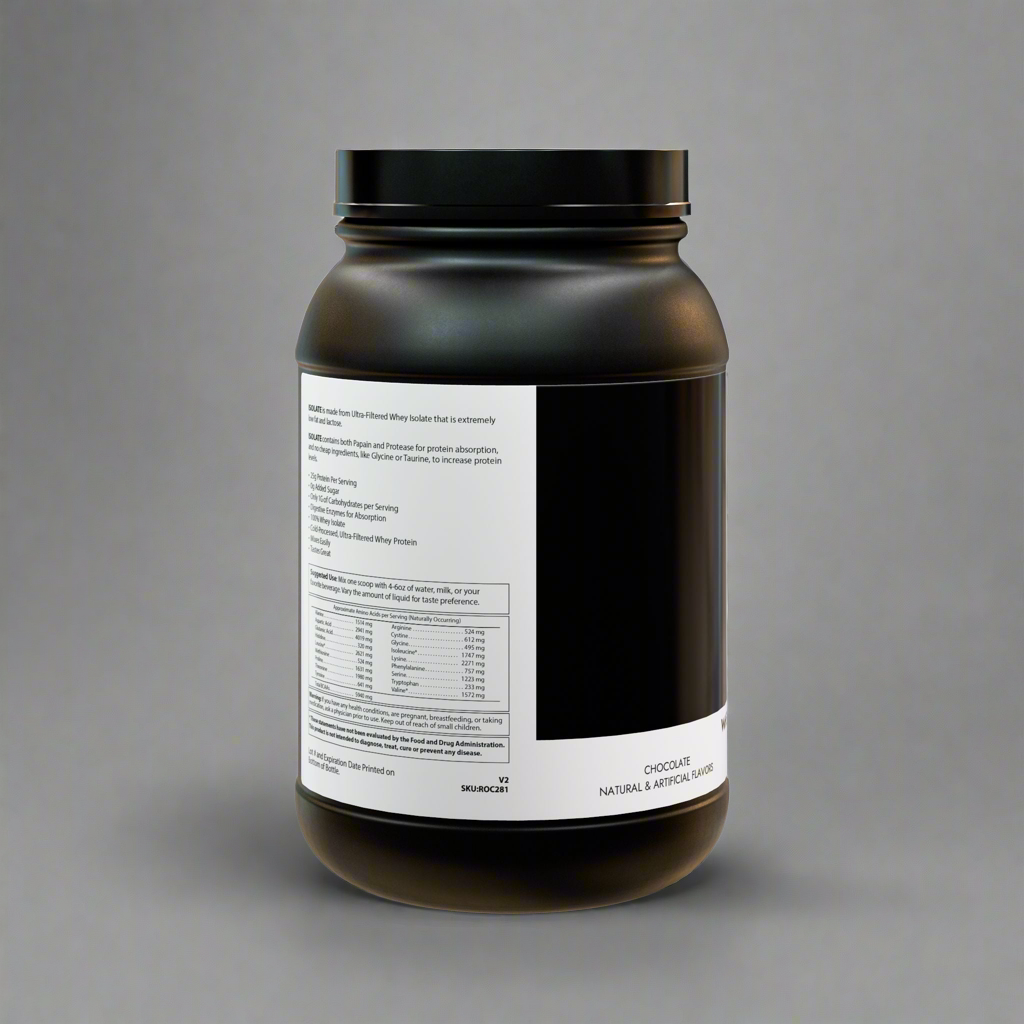 Whey Isolate Protein Supplement (907g, 2lb)