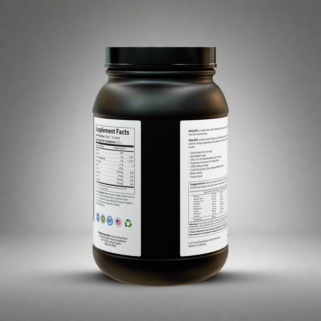 Whey Isolate Protein Supplement (907g, 2lb)