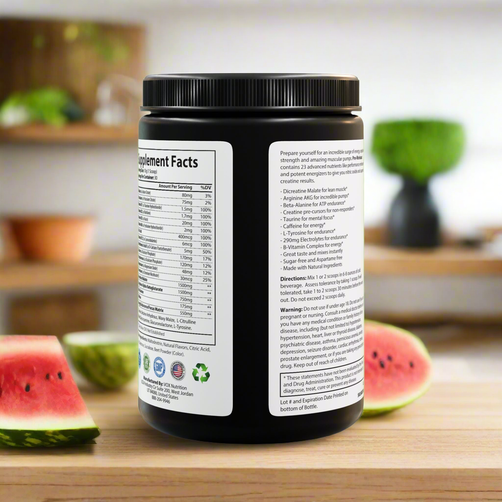 Pre-Workout Supplement, Watermelon (300g, 10.58oz)
